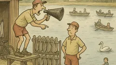 Vtip: Plavčík u řeky hlásí „Devítko…“