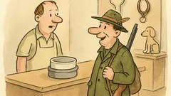 Vtip: Myslivec kupuje psovi misku na vodu