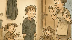 Vtip: Kuba přijde domů celý promočený