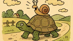 Vtip: Co říká šnek na želvě?