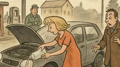 Vtip: Přijedu na pumpu, blondýnka lije…