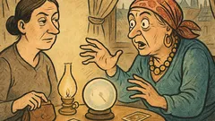 Vtip: Žena si nechá věštit u kartářky…