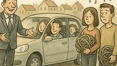 Vtip: Prodavač aut: „Vejde se celá rodina“