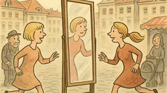 Vtip: Blondýna běží proti blondýně…