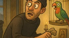 Vtip: Zloděj rabuje byt, Ježíš tě sleduje!