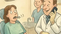 Vtip: Žena u zubaře, zvoní mobil...