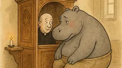 Vtip: Přijde hroch k faráři a…