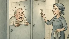 Vtip: Sedí chlap na záchodě a tlačí