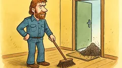 Vtip: Chuck Norris doma neuklízí...