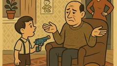 Vtip: Tati, kup mi pistolku...