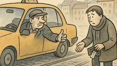 Vtip: Taxikář: „Bude to 250 Kč…“