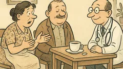 Vtip: Pane doktore, manžel jí šálky.