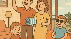 Vtip: Tatínek oznámí: Letos poletíme k moři…