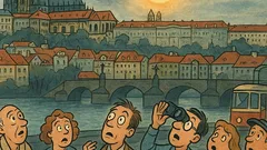 Vtip: Pražané vidí na nebi zářící objekt