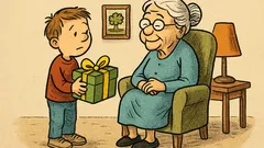 Vtip: Babičko, děkuji za dárek…