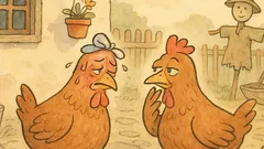 Vtip: Na dvoře si povídají dvě slepice…