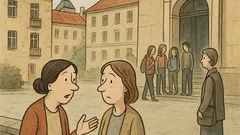 Vtip: Slyšela jsem, že váš syn studuje?