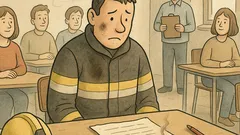 Vtip: Jak dopadl hasič u zkoušky?