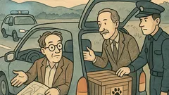 Vtip: Heisenberga se Schrödingerem zastaví policie