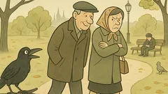 Vtip: Procházejí se postarší manželé parkem