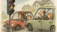 Vtip: Oranžové světlo na semaforu...