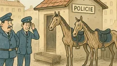 Vtip: Benzín zdražil, policie sedlá koně