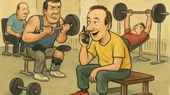 Vtip: V posilovně najednou zazvoní mobil