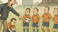 Vtip: Trenér po zápase řve na hráče…