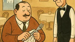 Vtip: Číšník vidí hosta leštit příbor ubrusem