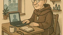 Vtip: Když si představený kláštera vezme home office…