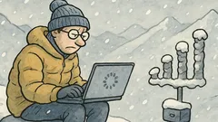 Vtip: Jak ajťák pozná husté sněžení?