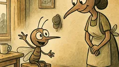 Vtip: Malý komár přiletí domů—tleskali mu!