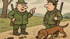 Vtip: Hádají se dva myslivci o psovi