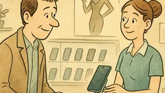 Vtip: Zákazník: „Dobrý den, potřeboval bych nový mobil“