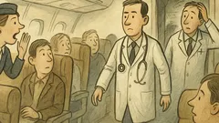 Vtip: Letuška křičí: „Je tu lékař?“