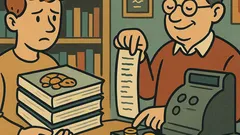 Vtip: Pokladní v knihkupectví: „Takže tři díly…“