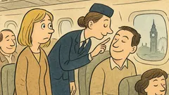 Vtip: Blondýnka letí do Londýna...