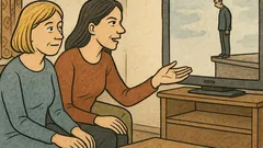 Vtip: Sedí blondýnka s brunetkou u televize