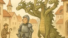 Vtip: Rytíř bojoval s dvouhlavým drakem…