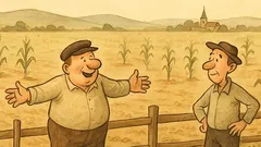 Vtip: Na poli roste kukuřice jako sloupy