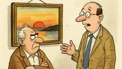 Vtip: V galerii chválí krásný východ slunce