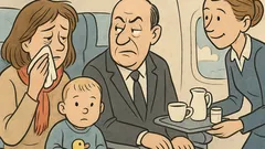 Vtip: Matka s dítětem sedne do letadla…