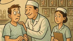Vtip: Lékař uklidňuje pacienta před operací