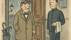 Vtip: Jean, ještě prší, pane?