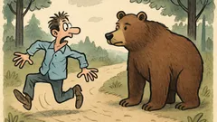 Vtip: Jaké kroky podniknout při setkání s medvědem?