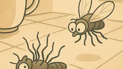 Vtip: Na zemi leží moucha…