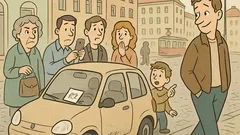 Vtip: Lístek na stěrači po nehodě