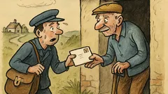Vtip: Udýchaný pošťák nese dědovi důchod