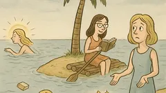 Vtip: Tři blondýnky na ostrově…