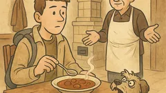 Vtip: Mladík si dá guláš—ale z čího?